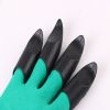 Gardening Gloves With 8 Claws Digging Gloves Garden Planting Vegetable Planting Flower Weeding Protection - green