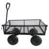 Wagon Cart Garden cart trucks make it easier to transport firewood - Black