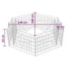 Hexagonal Gabion Raised Bed 63"x55.1"x19.7" - Silver