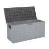 75gal 260L Outdoor Garden Plastic Storage Deck Box Chest Tools Cushions Toys Lockable Seat - as picture