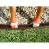 3" x 48" Black Rubber No Dig Landscape Garden Border Edging (Pack 6) - Brown