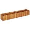 Garden Raised Bed 59"x11.8"x9.8" Solid Acacia Wood - Brown