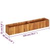Garden Raised Bed 59"x11.8"x9.8" Solid Acacia Wood - Brown