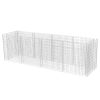 Gabion Raised Bed Steel 141.7"x35.4"x39.4" - Silver