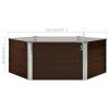 Raised Garden Bed Brown 50.8"x50.8"x18.1" Galvanized Steel - Brown