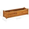 Garden Raised Bed Acacia Wood 39.4"x11.8"x9.8" - Brown