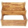 2-Tier Garden Planter 43.3"x29.5"x33.1" Solid Acacia Wood - Brown