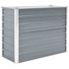 Garden Raised Bed Galvanized Steel 39.4"x15.7"x31.3" Gray - Grey