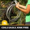 Bionic Steel Garden Hose, 304 Stainless Steel Metal Water Hose ‚Äì Flexible, Lightweight, Crush Resistant Aluminum Fittings, Kink & Tangle Free, Rust