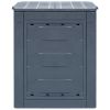 Garden Composters 3 pcs Gray 23.6"x23.6"x28.7" 206.1 gal - Grey