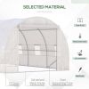 19' x 10' x 7 Steel Frame Walk-In Tunnel Greenhouse Garden Warm House- White-AS - as picture