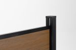 Wood Plastic Composite Fence, WPC Outdoor Garden Fence, 6 ft* 6 ft, Brown. 69.1 inches(L)* 7.68 inches(W)* 0.79 inches(T) Each Fence Board , Nine-piec
