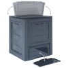 Garden Composters 3 pcs Gray 23.6"x23.6"x28.7" 206.1 gal - Grey